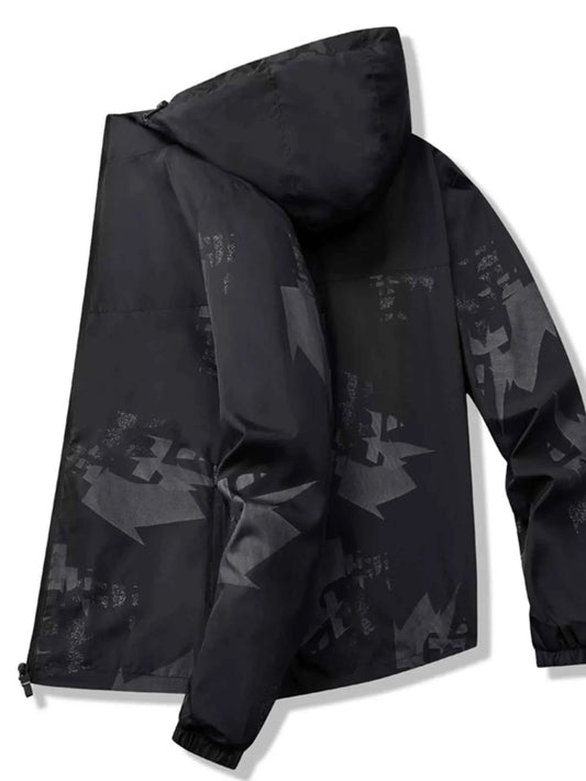TEEK - Mens Plus Size Lightweight Hooded Windbreaker Jacket JACKET TEEK Trend