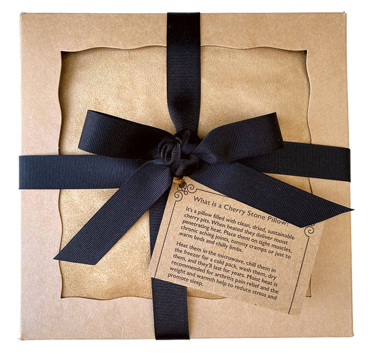 TEEK - Large Square Cherry Stone Pillow in Tan Ultra-Suede PILLOW TEEK HCP