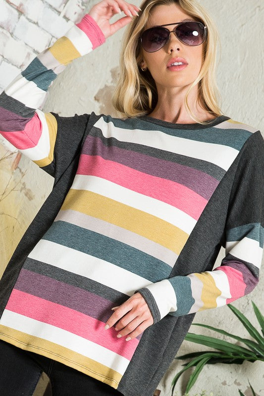 TEEK - MULTISTRIPE BOXY TOP TOPS TEEK FG   