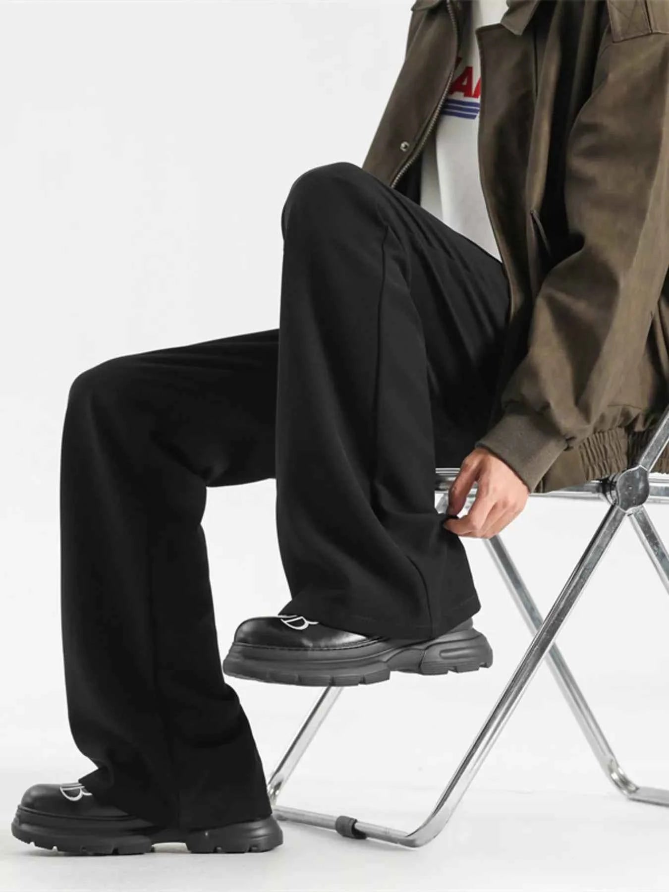 TEEK - Mens Full Size Wide Leg Casual Pants Plus Size PANTS TEEK Trend