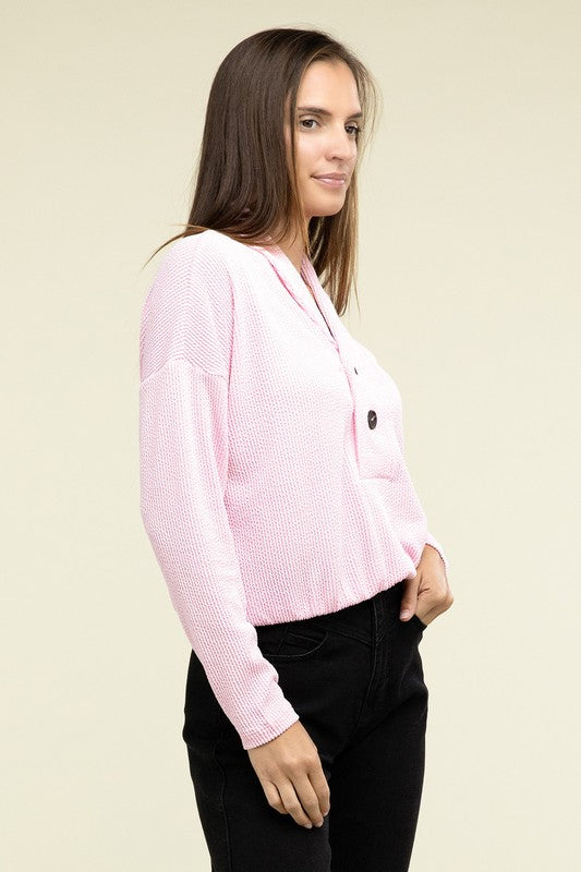 TEEK - Textured Line Elastic Waist Pullover Top TOPS TEEK FG