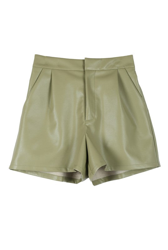 TEEK - Vegan Leather Shorts SHORTS TEEK FG   