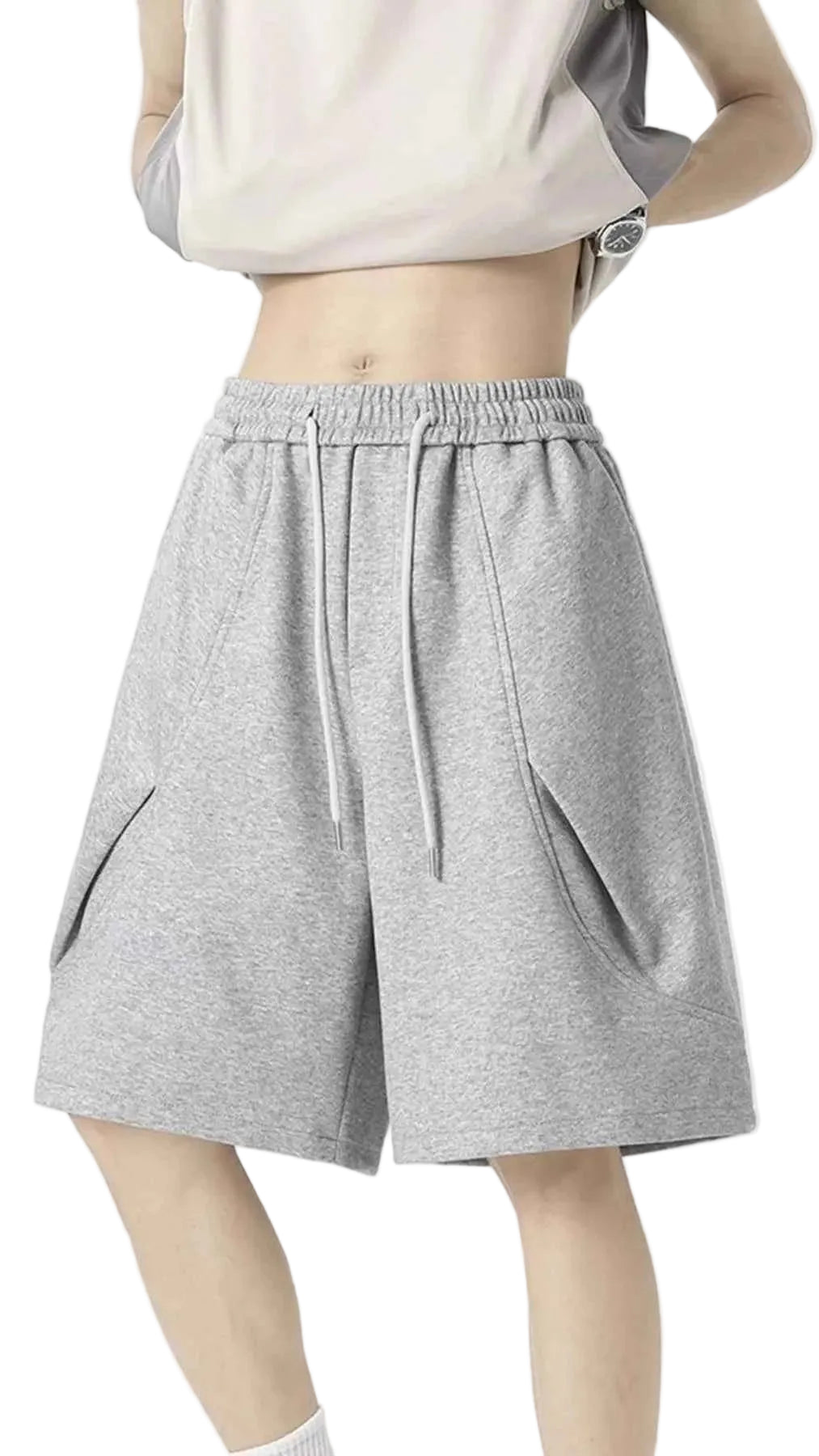 Men's Plus Size Relaxed Fit Sweat Shorts Trendsi Grey M