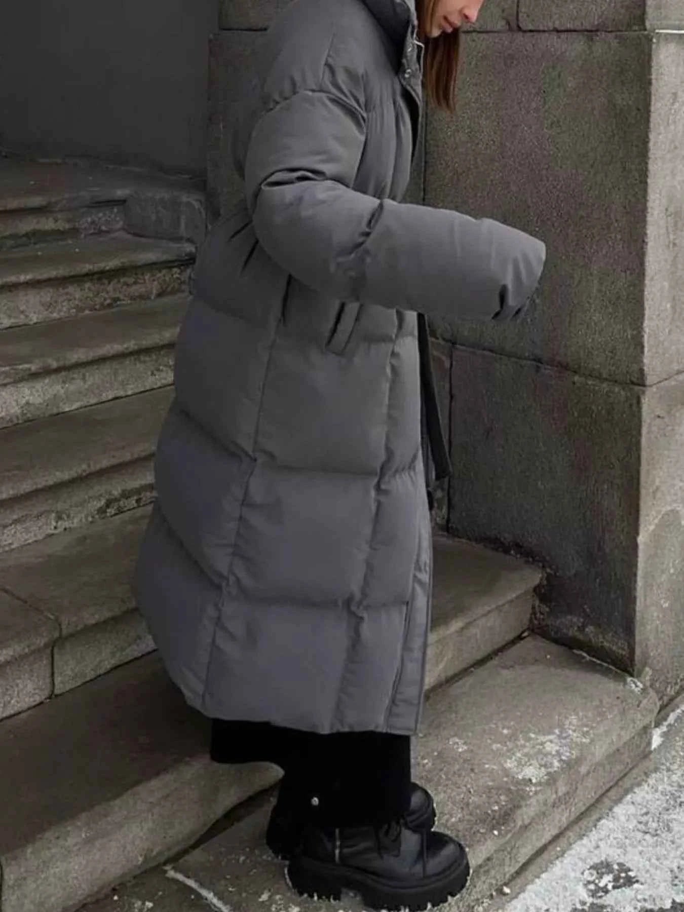 TEEK - Longline Padded Winter Belted Coat COAT TEEK Trend