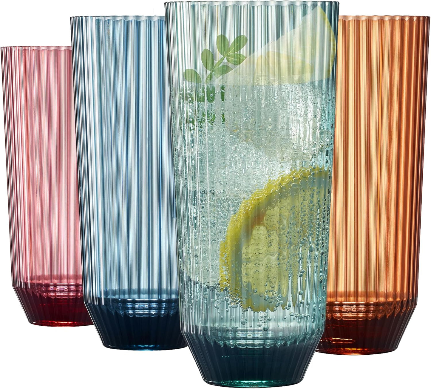 TEEK - Shatterproof European Ribbed Drinking Glasses Set HOME DECOR TEEK KS