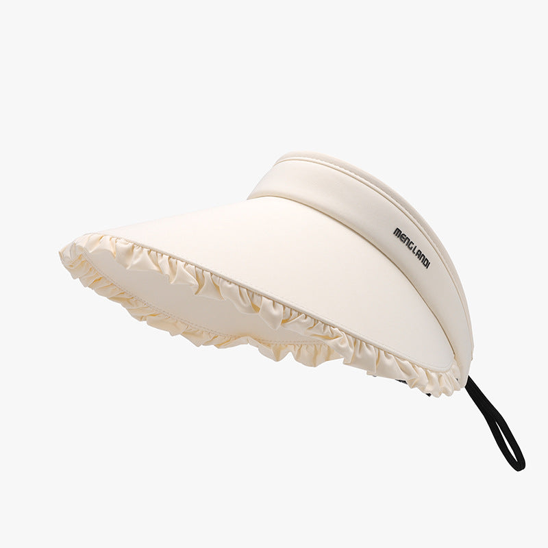 TEEK - Frill Adjustable Ice Silk Sun Hat HAT TEEK Trend Ivory One Size 