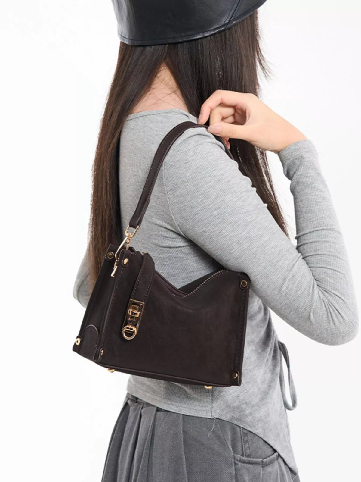 TEEK - PU Leather Crossbody Bag with Adjustable Strap BAG TEEK Trend
