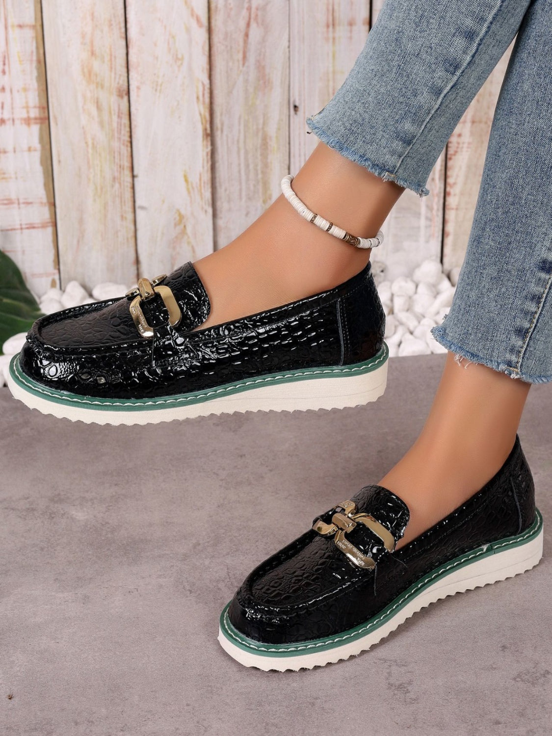 TEEK - Buckle Trim Loafers SHOES TEEK Trend   