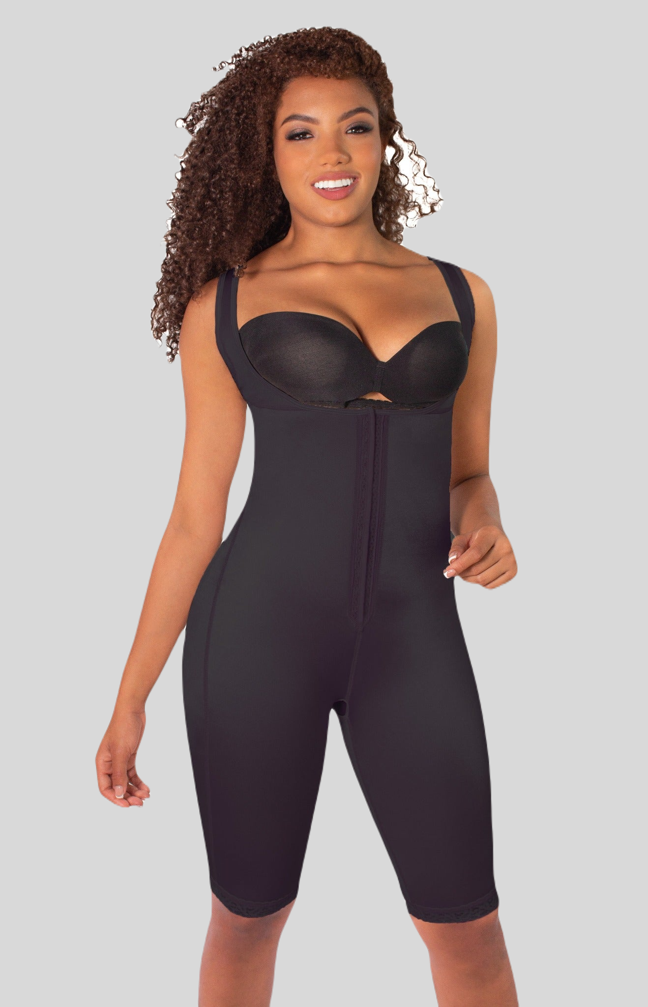 TEEK - Full Body Control Suit w/ Front Closure & Back Support LINGERIE TEEK VS 2XS Black