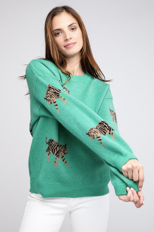 TEEK - Tiger Pattern Sweater SWEATER TEEK FG   