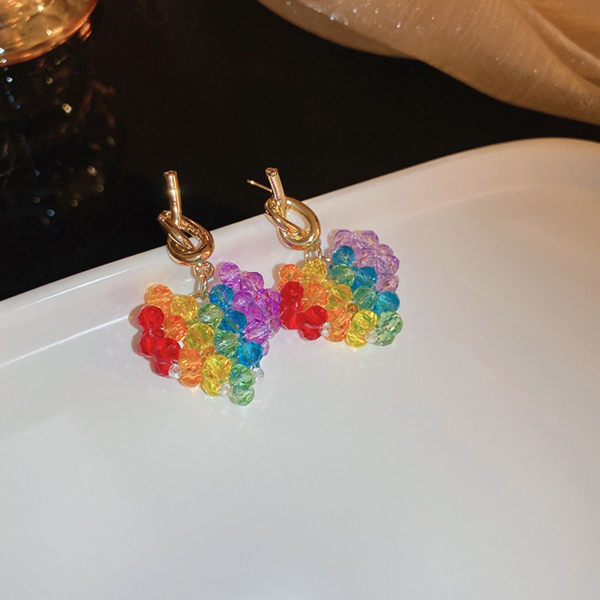 TEEK - RainContrast Crystal Bead Earrings JEWELRY TEEK Trend B  