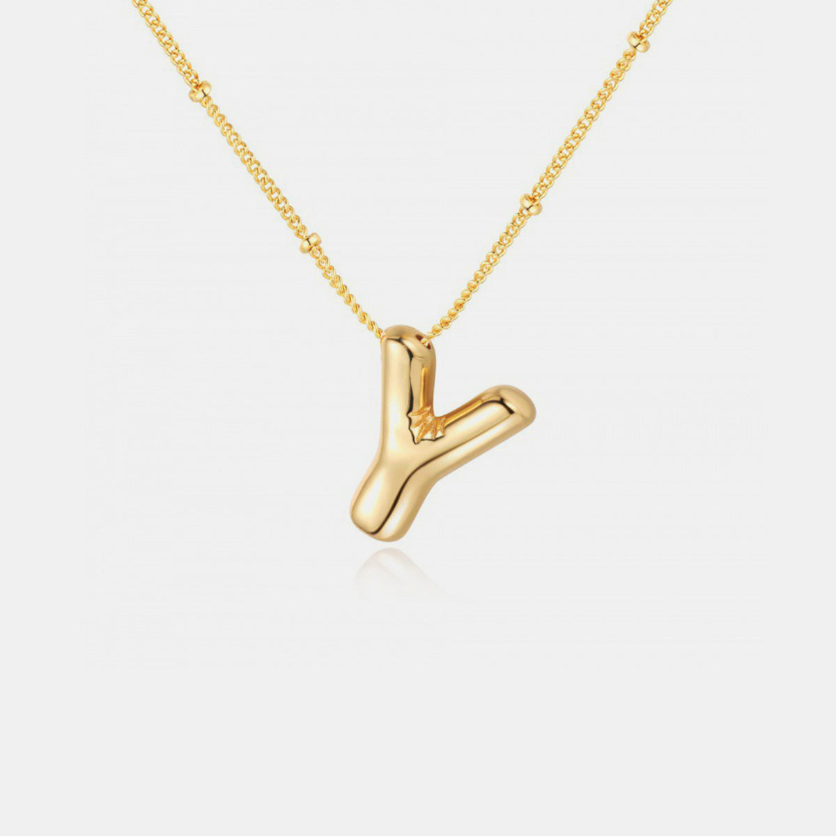 TEEK - T-Z Gold-Plated Letter Necklace JEWELRY TEEK Trend Style Y  
