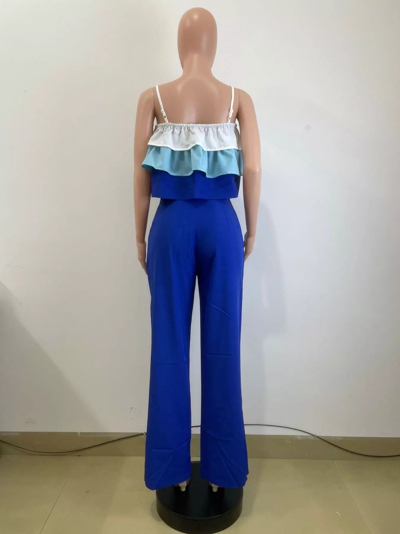 Layered Ruffle Crop Top and Pants Set Trendsi