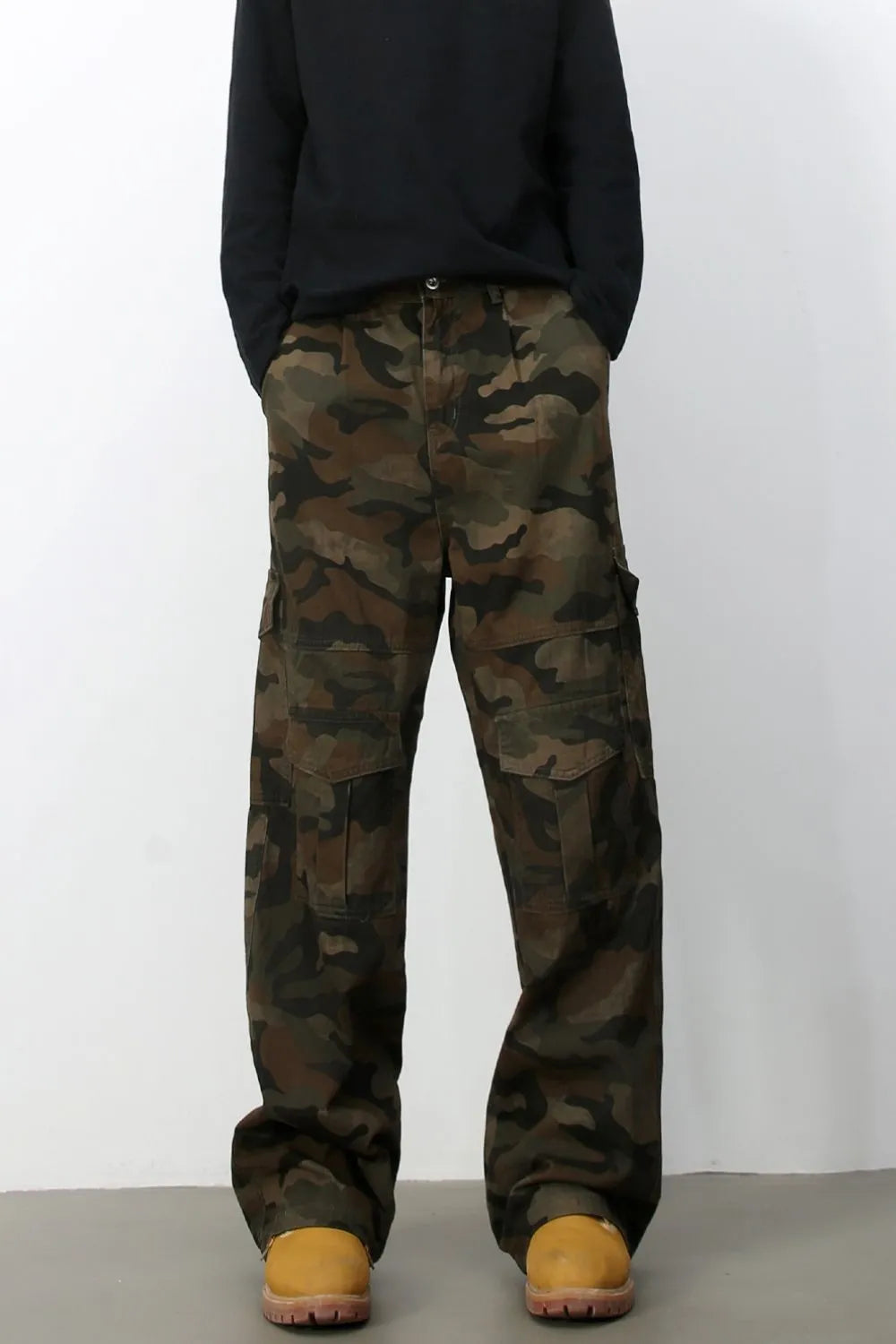 TEEK - Mens Green Camouflage Loose Fit Jeans JEANS TEEK Trend