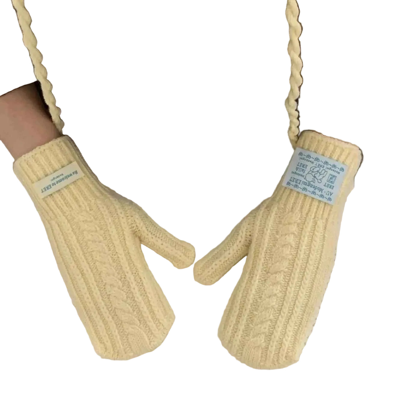 TEEK - Cable Knit Warm Mittens Gloves GLOVES TEEK Trend Yellow ONESIZE