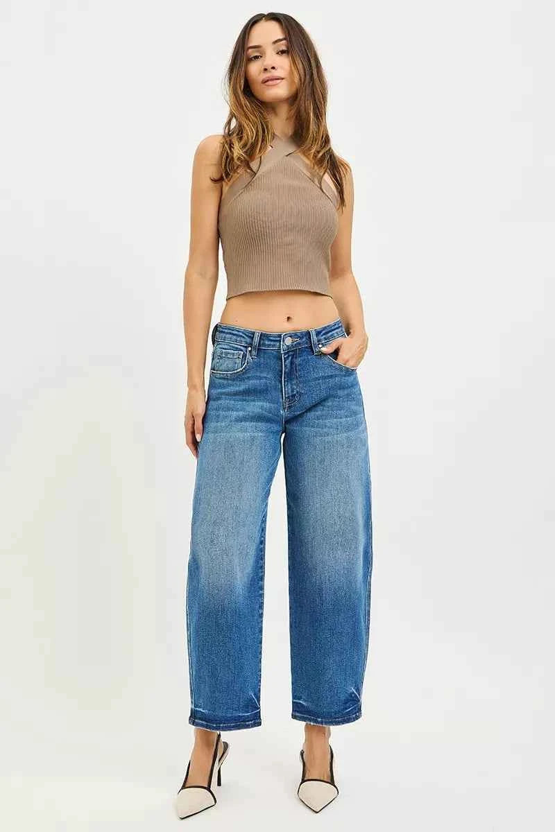 TEEK - Slouchy Cropped Barrel Jeans JEANS TEEK Trend