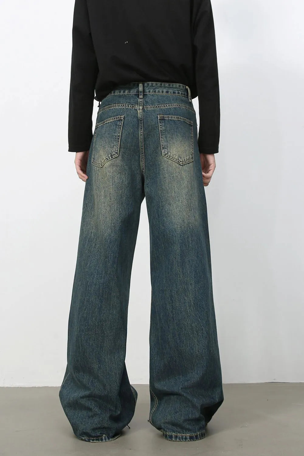 TEEK - Dark Wash Mens Wide Leg Jeans JEANS TEEK Trend