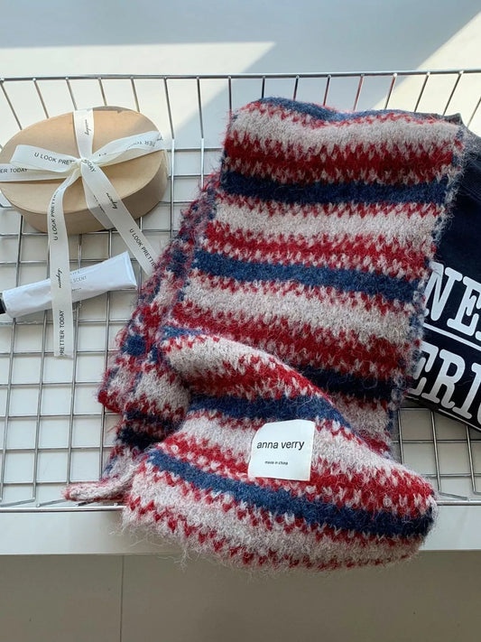 TEEK - Striped Knitted Warm Scarf SCARF TEEK Trend