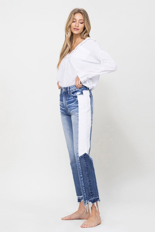 TEEK - Tallulah Skye Super HIgh RIse Straight Side Panel Jeans PANTS TEEK FG   