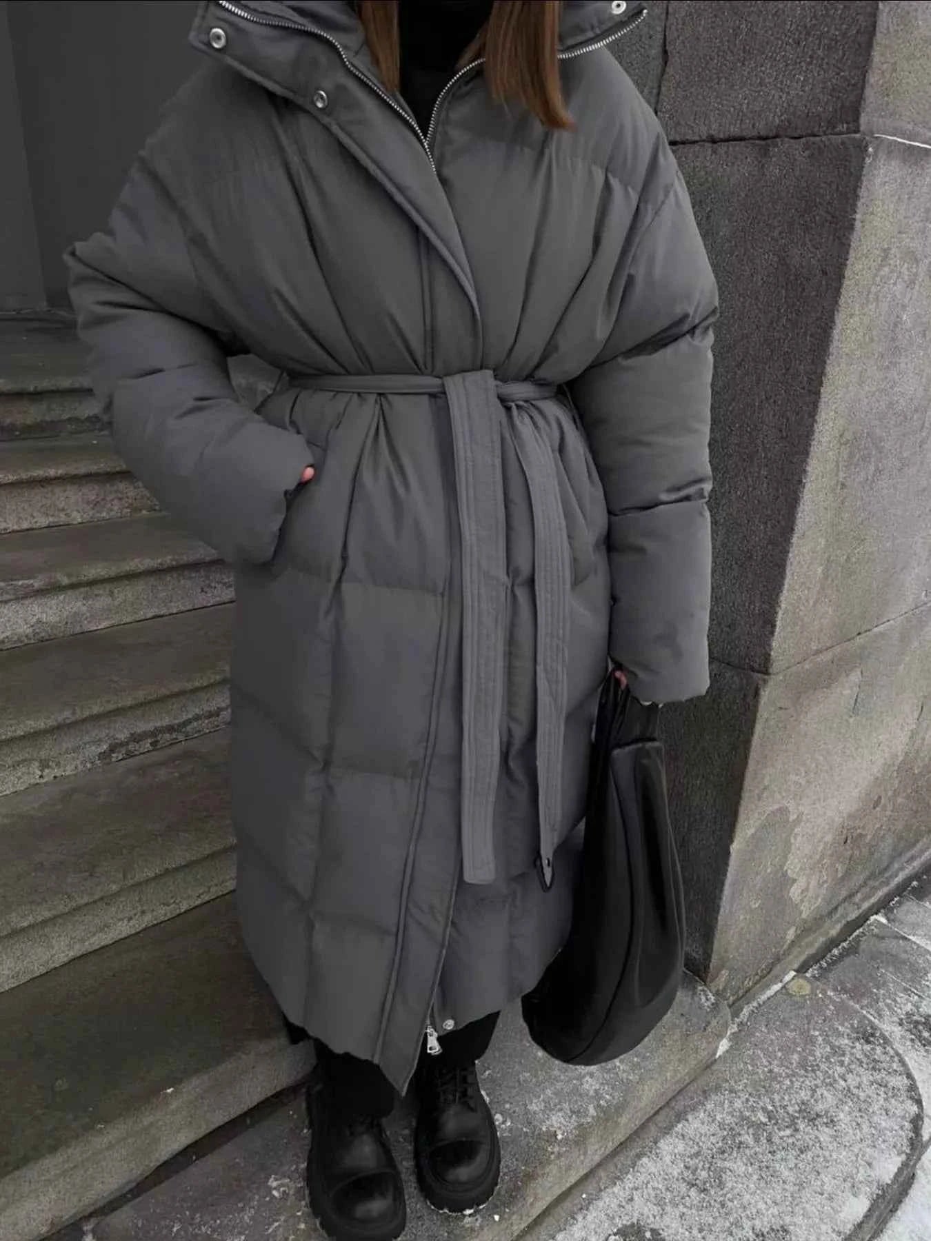 TEEK - Longline Padded Winter Belted Coat COAT TEEK Trend