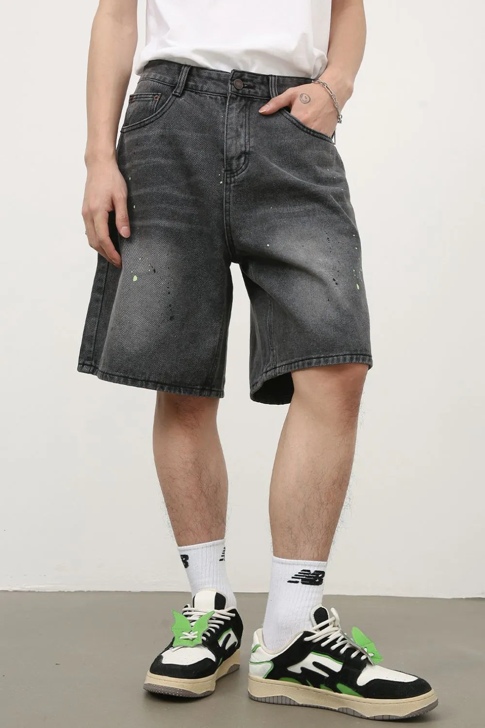 TEEK - Mens Dark Mid Rise Denim Shorts SHORTS TEEK Trend