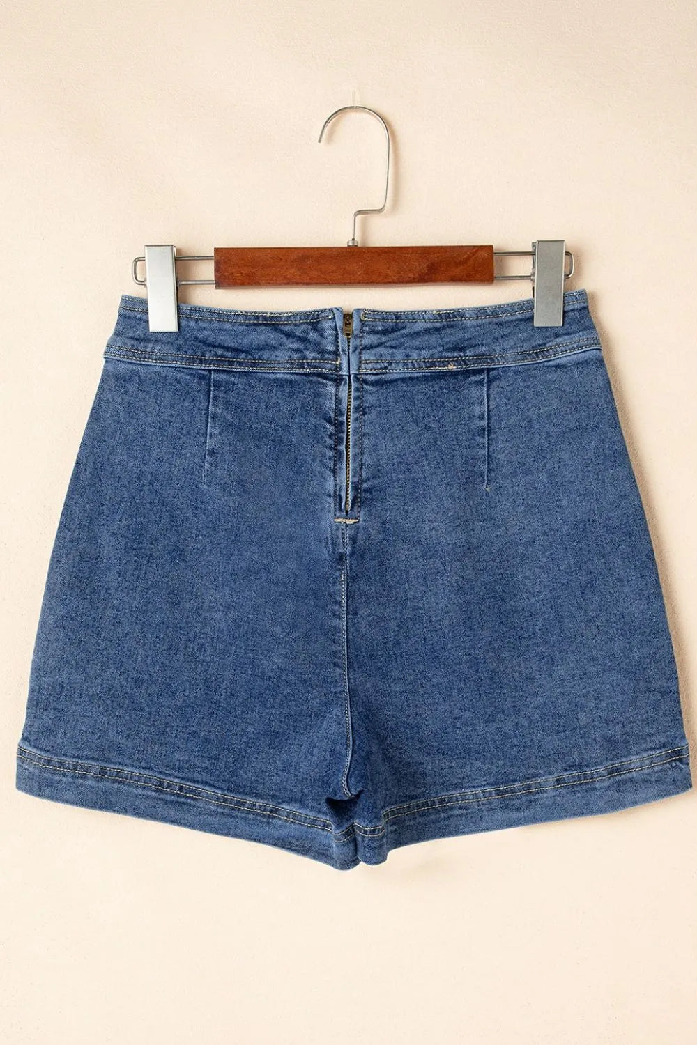 TEEK - Asymmetrical Denim Pocketed Skort SKIRT TEEK Trend
