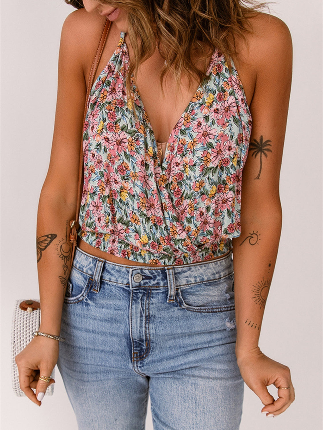 TEEK - Floral Surplice Cami TOPS TEEK Trend   