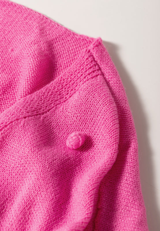 TEEK - Pompom Color Block Open Front Cardigan SWEATER TEEK Trend