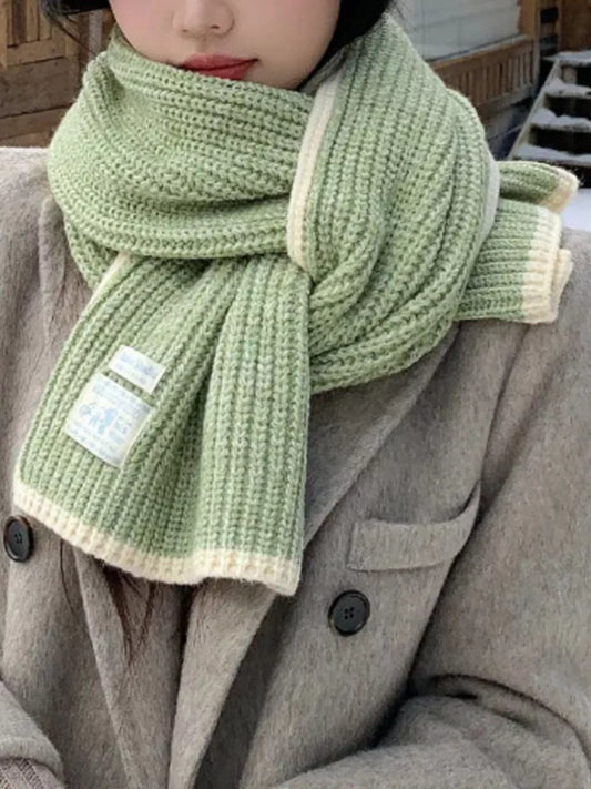 TEEK - Contrast Trim Knitted Winter Scarf SCARF TEEK Trend