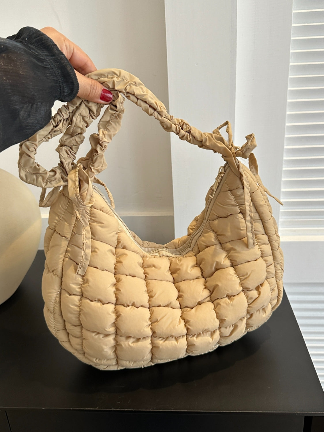 TEEK - Bubble Texture Ruched Strap Quilted Shoulder Bag BAG TEEK Trend