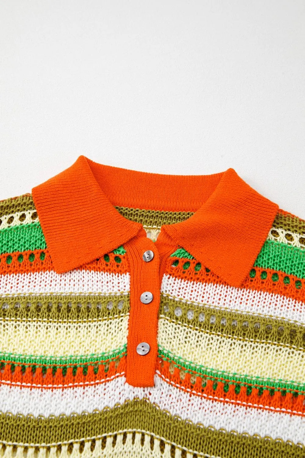 TEEK - Openwork Striped Sleeveless Sweater Dress DRESS TEEK Trend