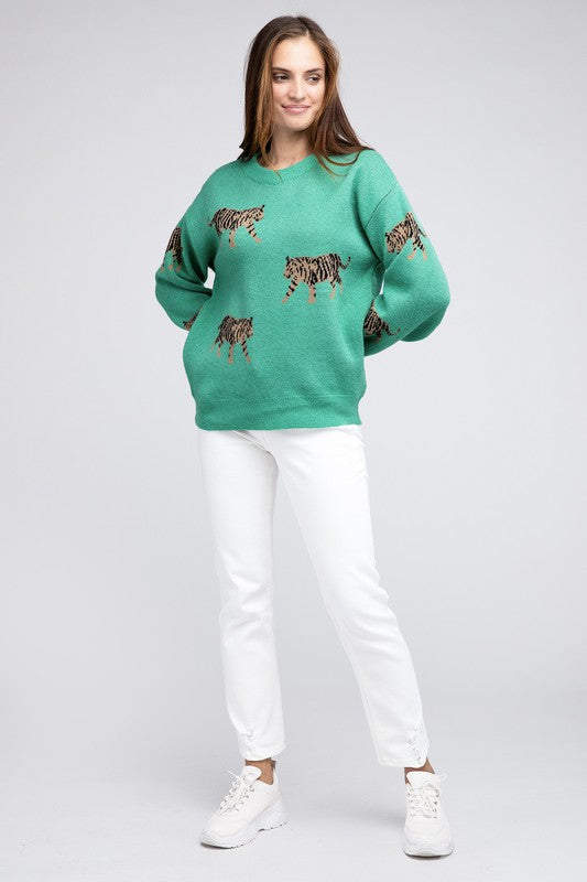 TEEK - Tiger Pattern Sweater SWEATER TEEK FG   