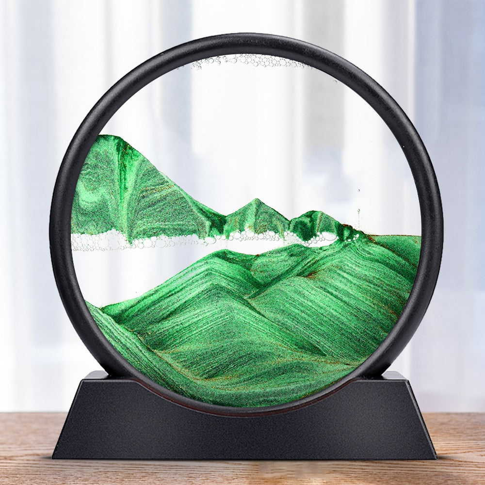TEEK - Moving Sand Art 3D Hourglass Decor HOME DECOR theteekdotcom Green 12 inch 
