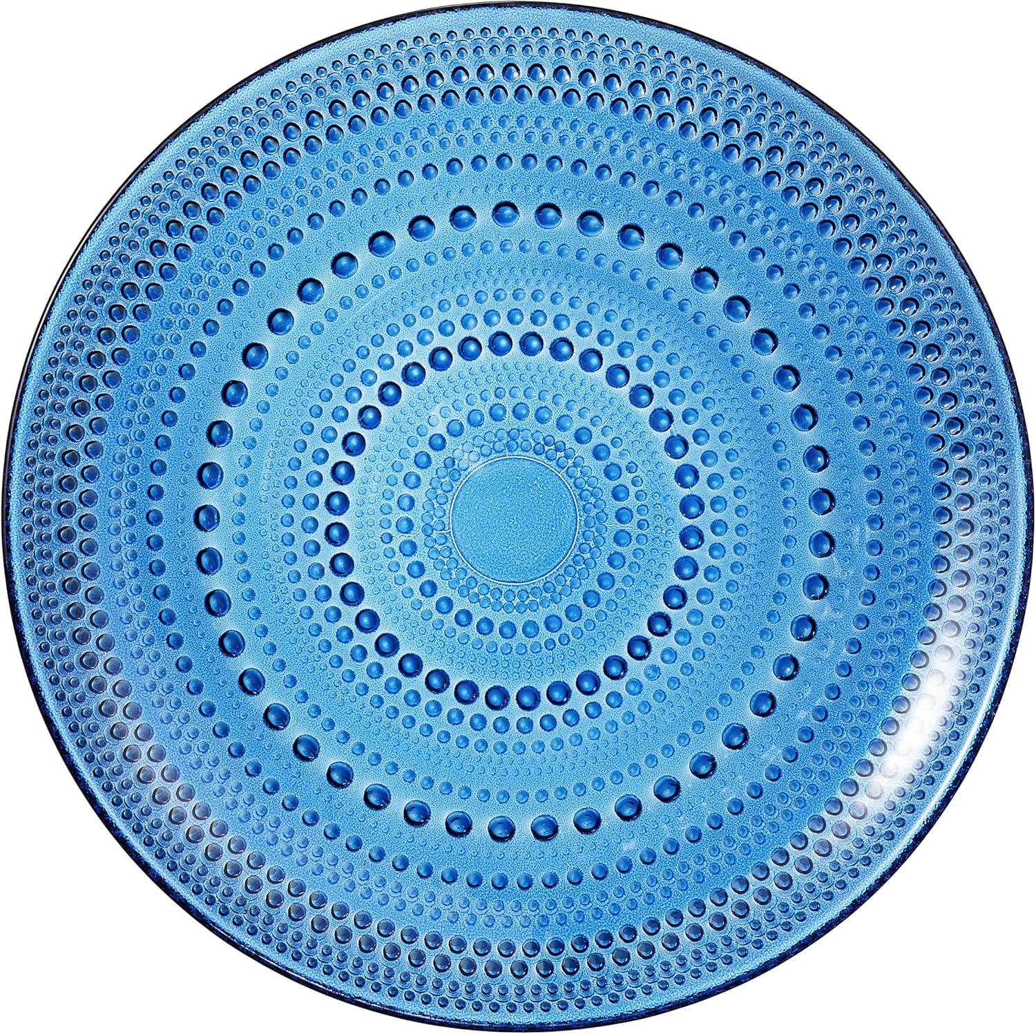 TEEK - Glass Hobnail Dinner Charger Plates Set | Dark Blue HOME DECOR TEEK KS