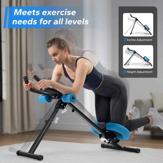 TEEK - Ab Machine Adjustable Workout Foldable Knee Exercise Machine