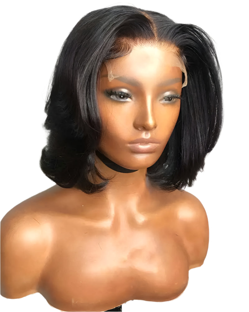 TEEK - Body Wave Highlight Short Bob HAIR theteekdotcom Natural Color 250 Density 14inches|4X4 Lace Closure Wig
