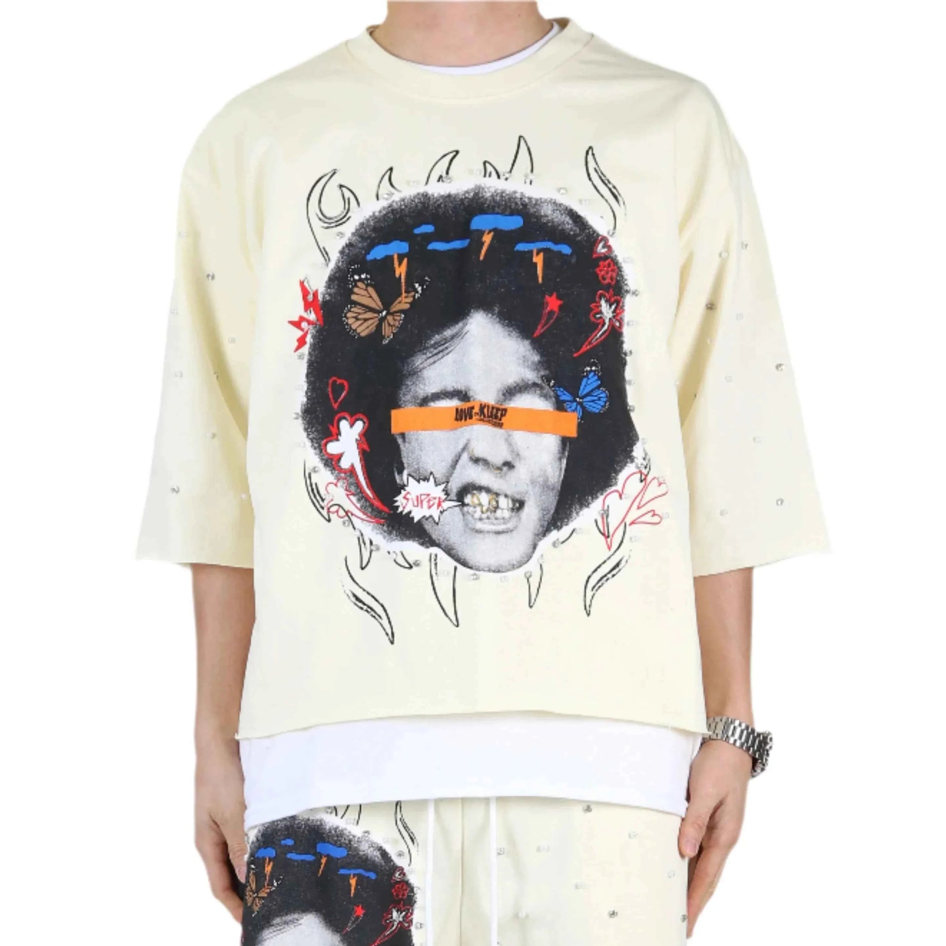 TEEK - TOVAL SN/ Jersey 3/4 Sleeve Crop Top Tee TOPS TEEK LTK S
