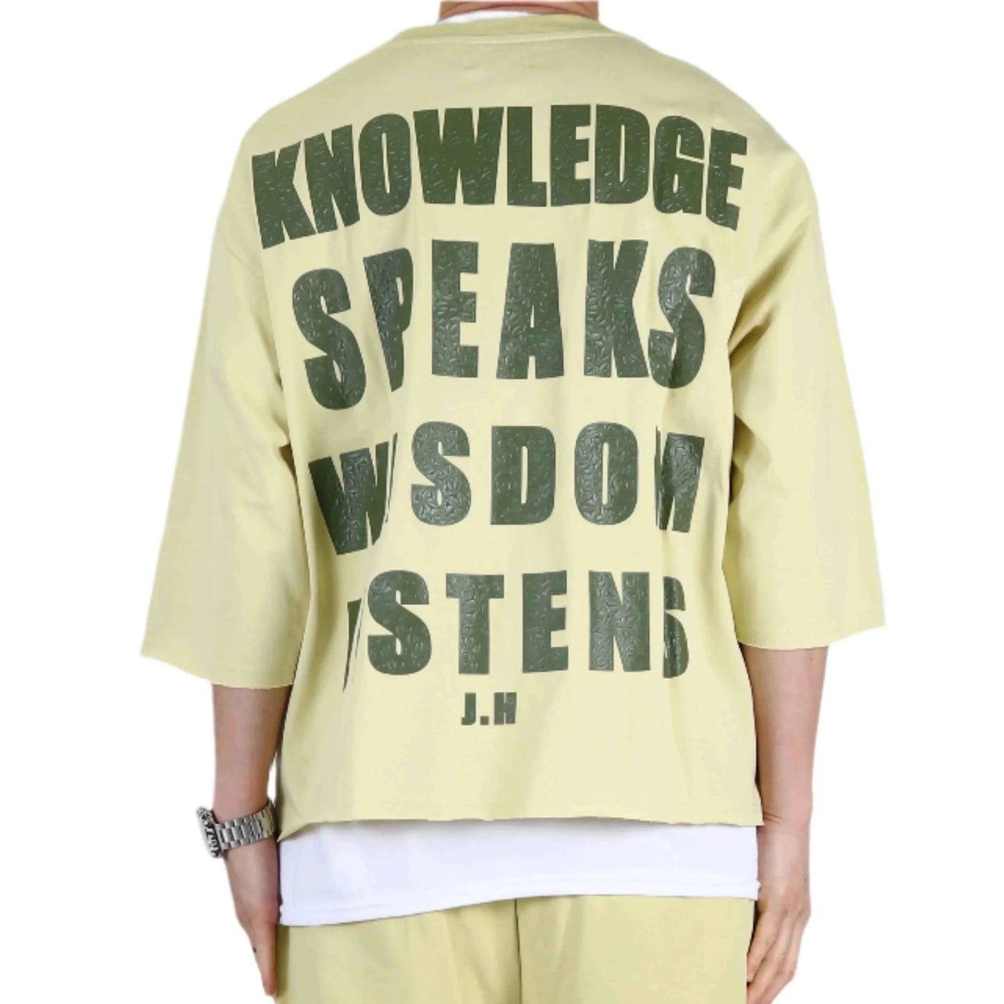 TEEK - BRITON SN/ Jersey 3/4 Sleeve Crop Top Tee Men's Tee Love to Kleep