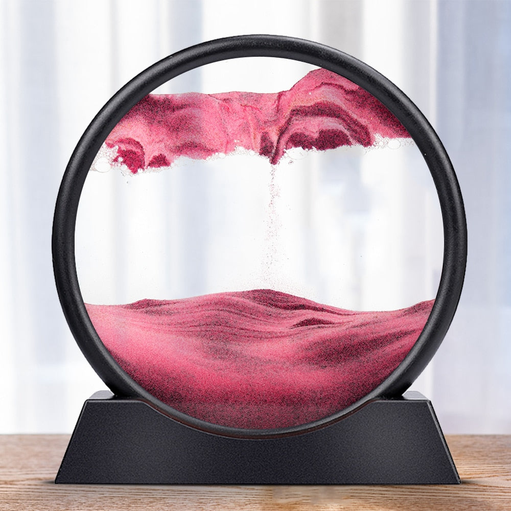 TEEK - Moving Sand Art 3D Hourglass Decor HOME DECOR theteekdotcom Red 12 inch 