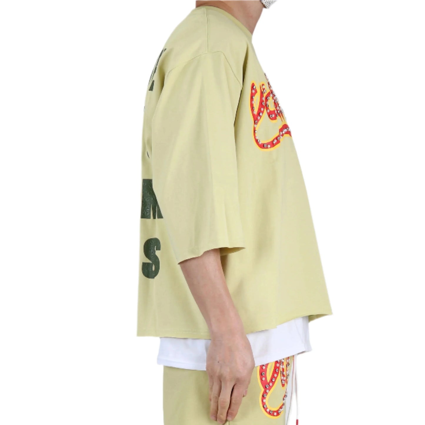 TEEK - BRITON SN/ Jersey 3/4 Sleeve Crop Top Tee Men's Tee Love to Kleep