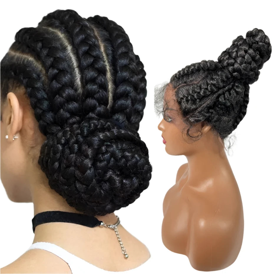 TEEK - Synthetic Braided Updo Lace Front Wig HAIR theteekdotcom   