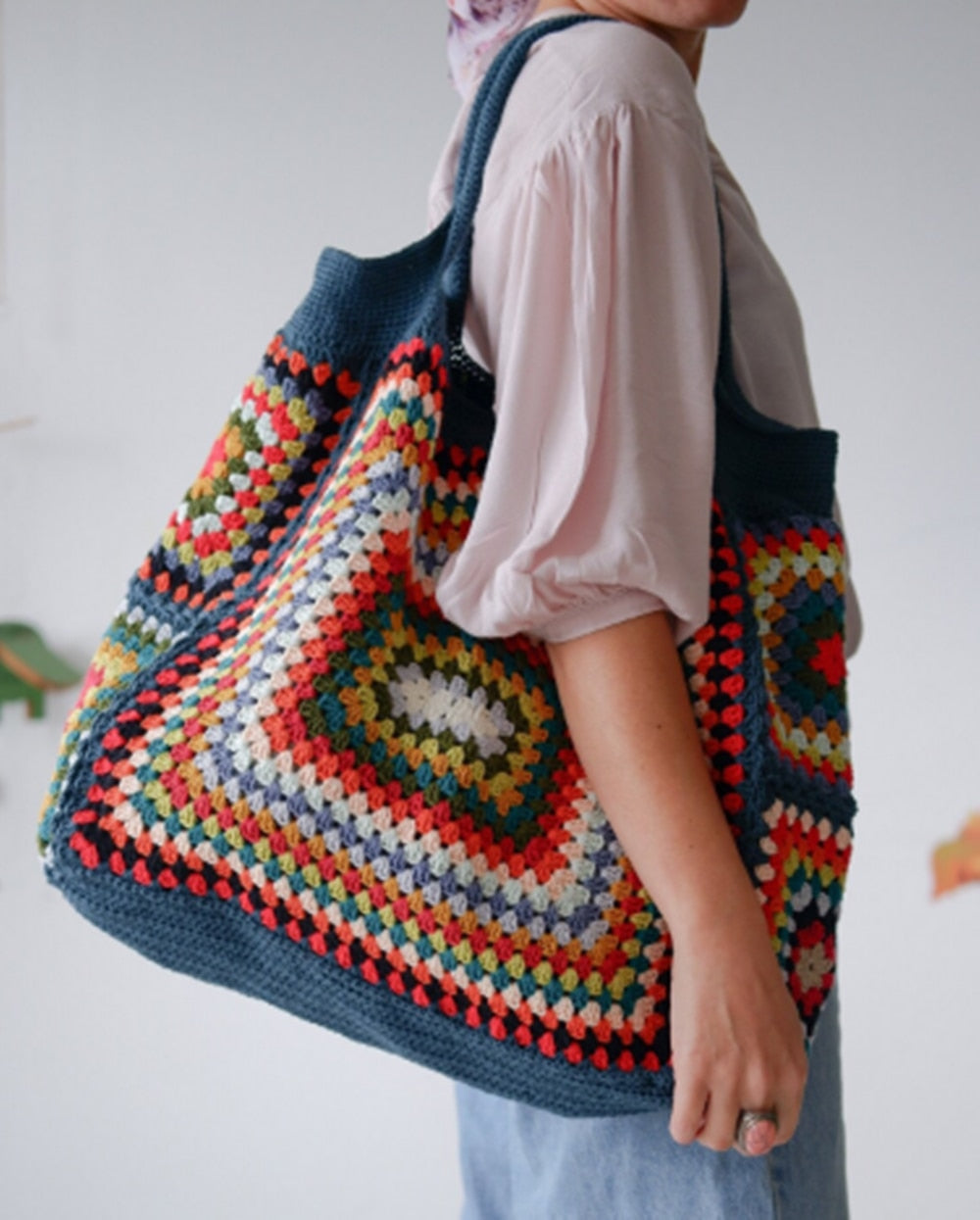 TEEK - Colorful Crochet Boho Square Handbag BAG theteekdotcom   