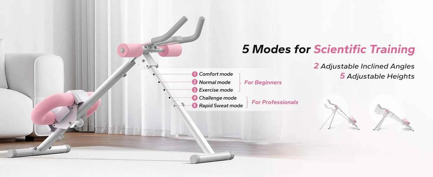 TEEK - Ab Machine Adjustable Workout Foldable Knee Exercise Machine