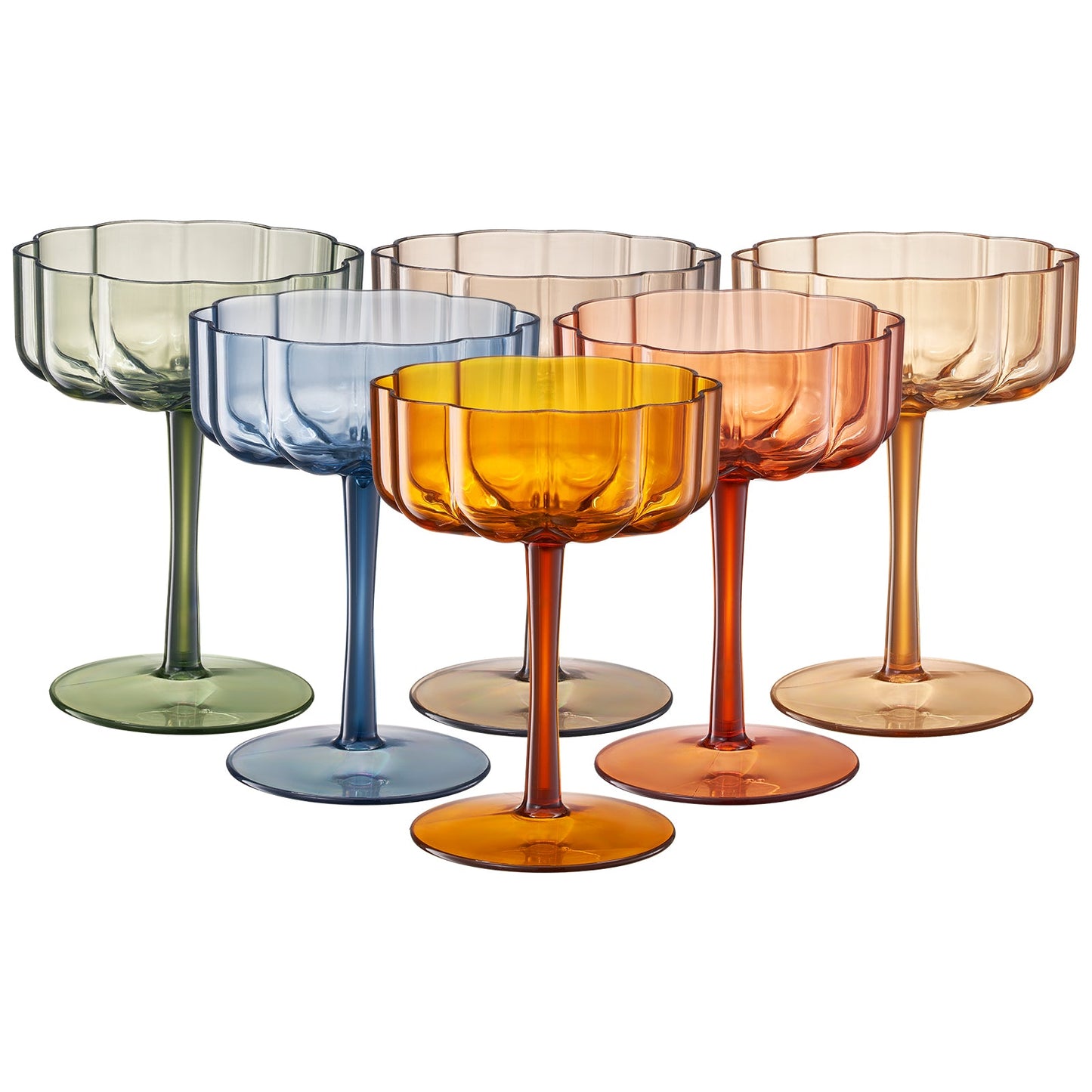TEEK - Eze Acrylic Champagne Coupe Cocktail Glassware Set HOME DECOR TEEK KS