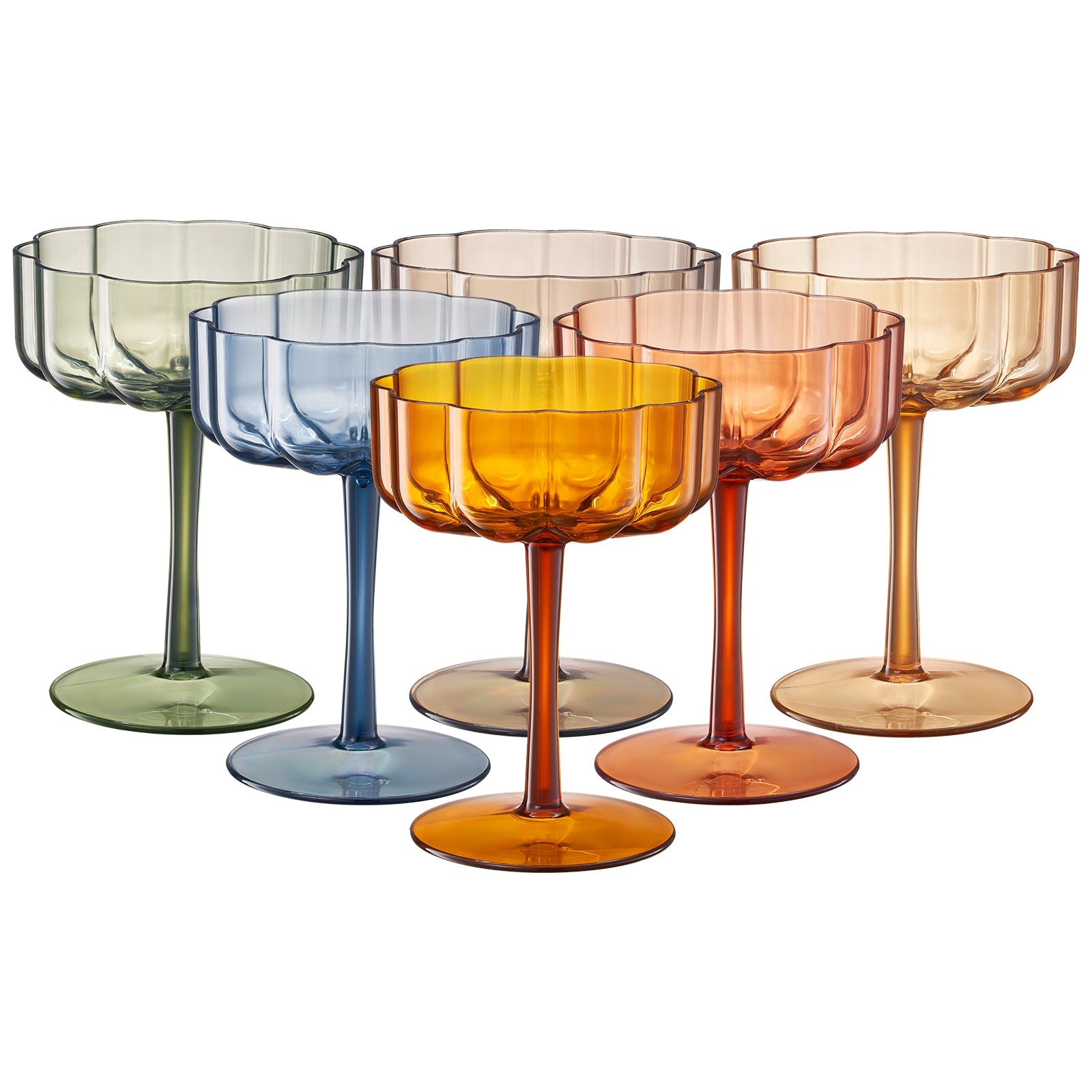 TEEK - Eze Acrylic Champagne Coupe Cocktail Glassware Set HOME DECOR TEEK KS