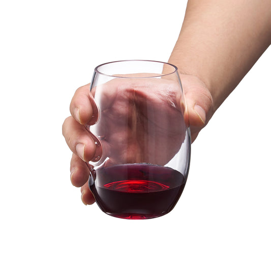 TEEK - Barcelona Acrylic Stemless Finger-Indent Wine Glassware Set HOME DECOR TEEK KS