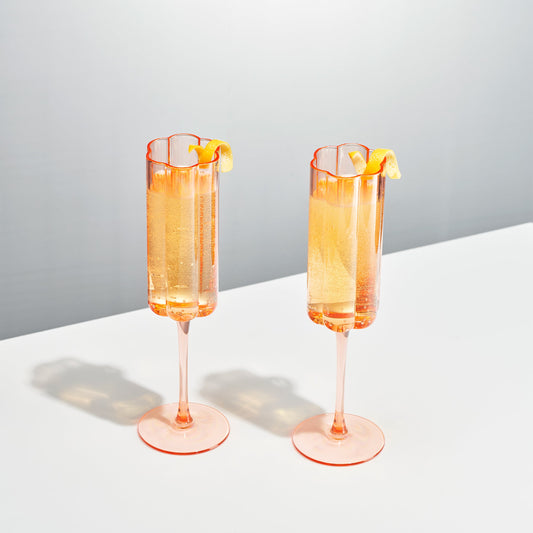 TEEK - Tide Champagne Flute Glassware Set HOME DECOR TEEK KS