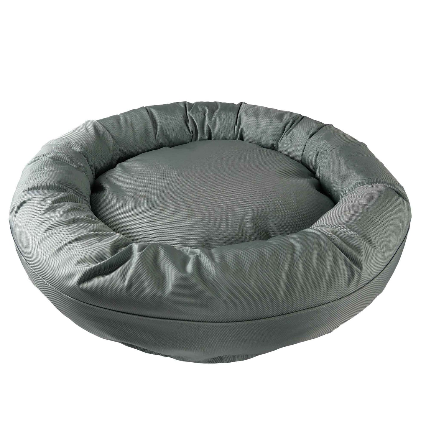 TEEK - Dog Bed - Round Bolstered Armor ™ PET SUPPLIES TEEK AD Small (25" outer diameter 16" inner diameter) Silver