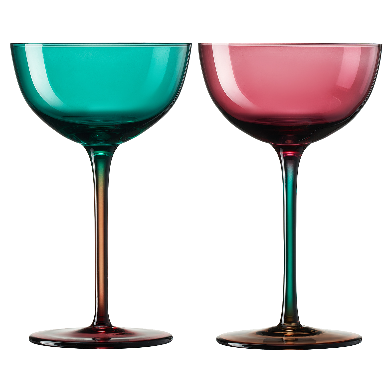 TEEK - Venice Two-Toned Champagne Cocktail Glassware Set HOME DECOR TEEK KS