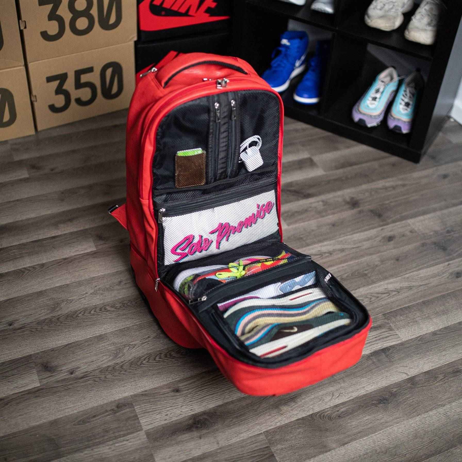 TEEK - Red Leather Carry-On Roller Bag (Only 150 Made) Signature Bag TEEK SP